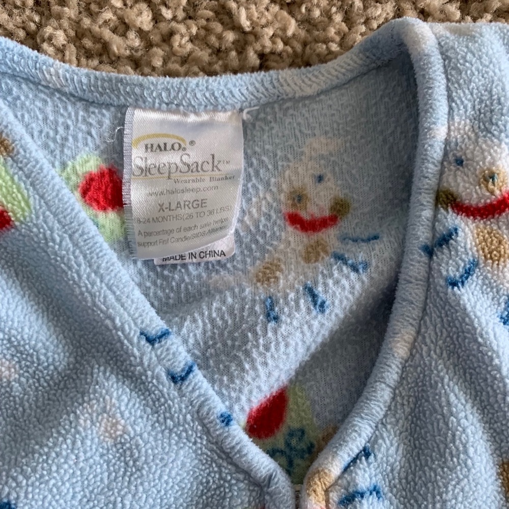 Adorable fleece puppy sleep sack XL/18-24 months